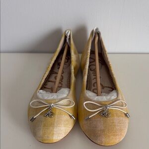 Sam Edelman Yellow Checkered Flats